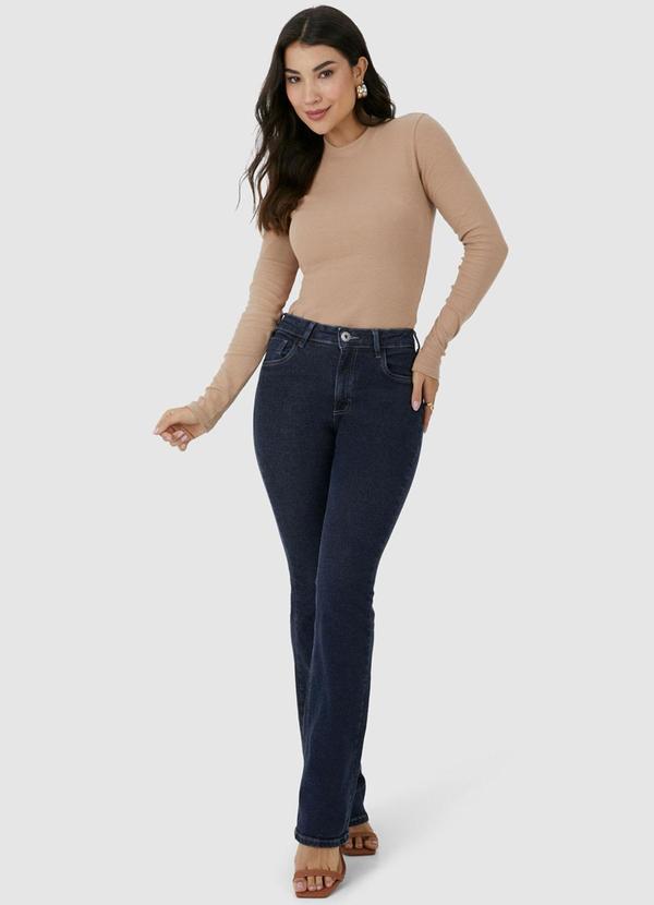 Malwee - Calça Feminina Bootcut Jeans Flex Azul 4