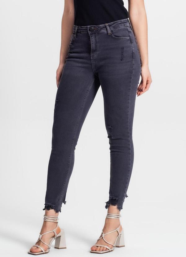 Rovitex - Calça Feminina Jeans Skinny Azul
