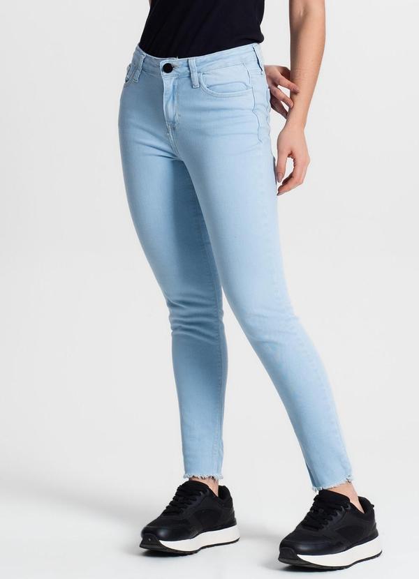 Rovitex - Calça Feminina Jeans Skinny Azul