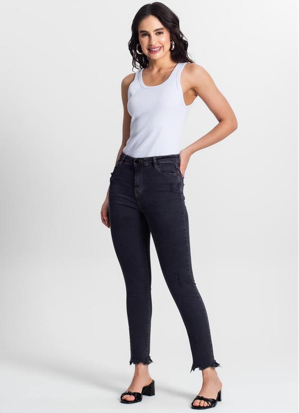 Rovitex - Calça Feminina Jeans Skinny Azul 3