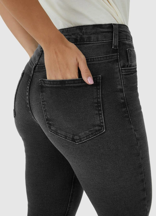 Malwee - Calça Feminina Skinny Jeans Flex Preto 3