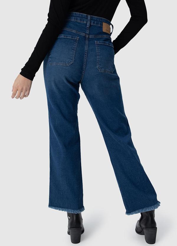 Malwee - Calça Feminina Straight Cropped Jeans Azul 2