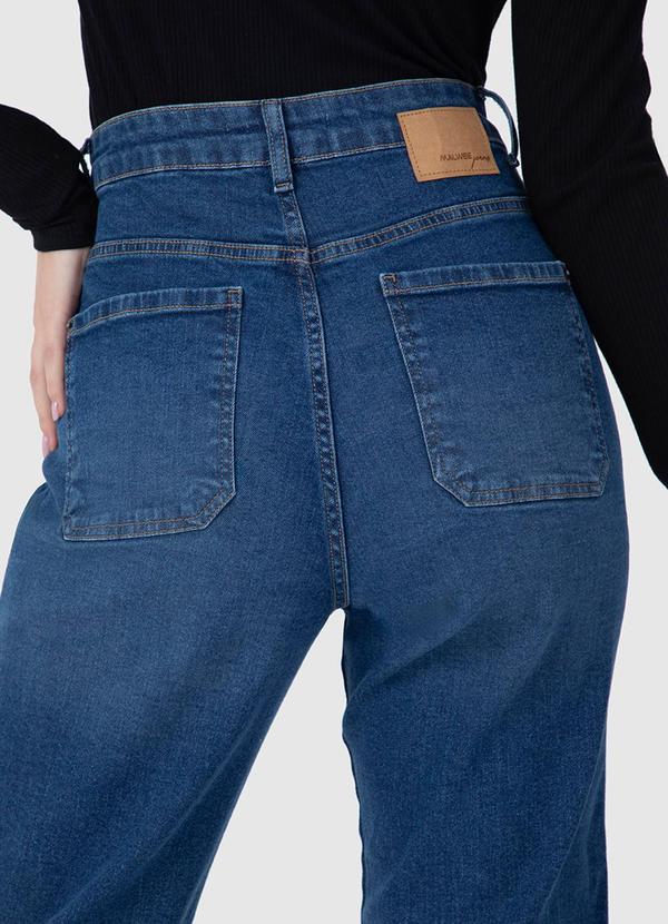 Malwee - Calça Feminina Straight Cropped Jeans Azul 5