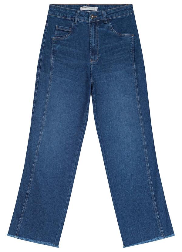 Malwee - Calça Feminina Straight Cropped Jeans Azul 7