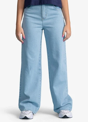Minty - Calça Feminina Wide Leg Azul - MINTY