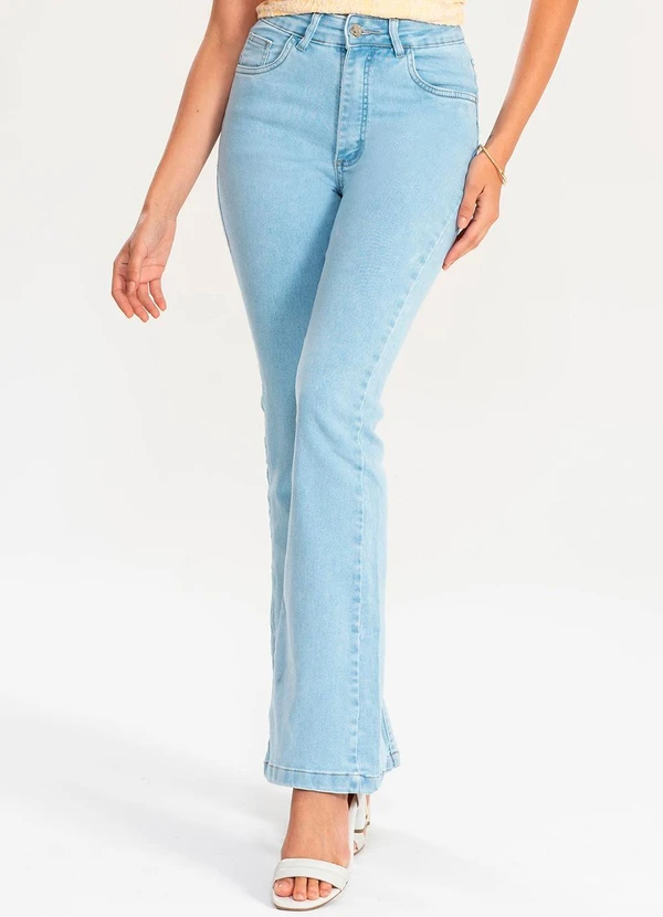 Meu Jeans - Calça Flare Jeans Brizza Jeans Claro Azul 4