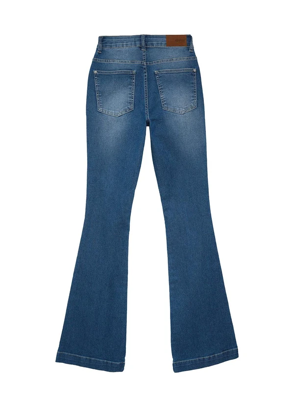 Enfim - Calça Flare Jeans Cintura Alta Azul 4