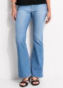 Calça Flare Jeans Claro em Jeans