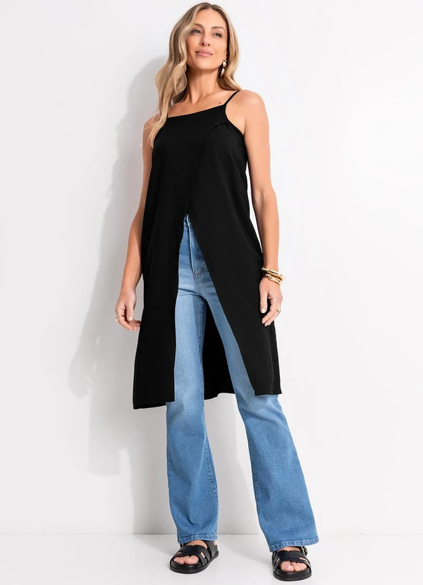 Quintess - Calça Flare Jeans Claro em Jeans 10