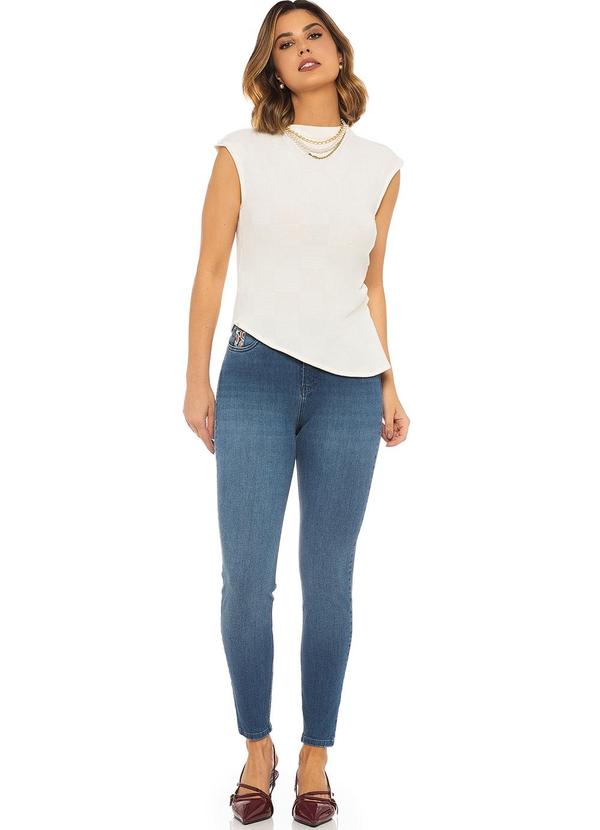 Rafree - Calça Jeans 360° Modeladora Cigarrete Azul 3