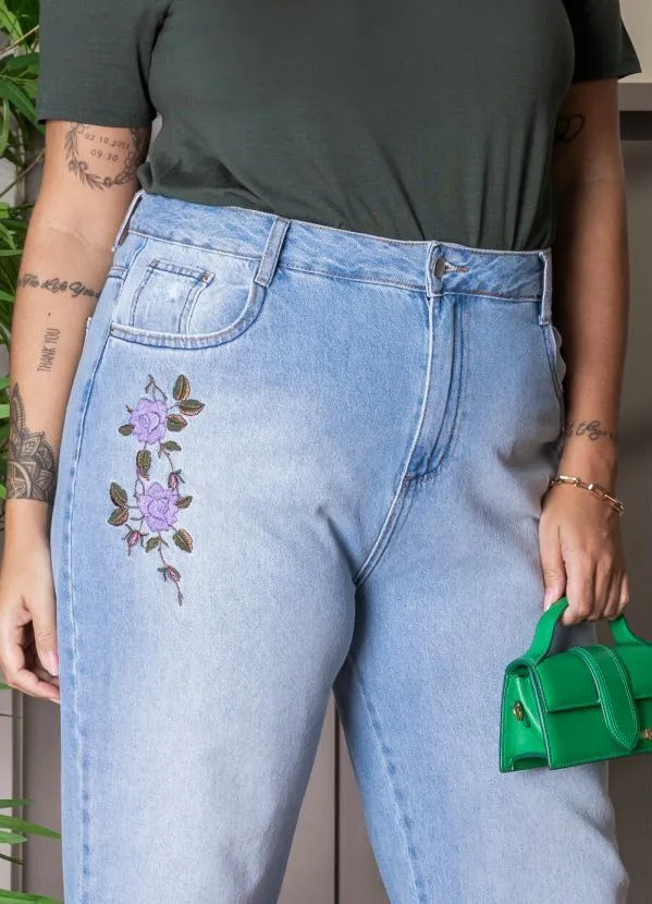 Quintess - Calça Jeans Azul com Bordado 3