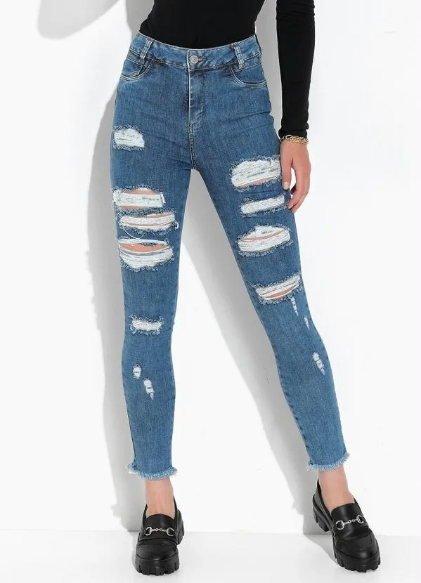 Sawary Jeans - Calça Jeans Azul em Jeans