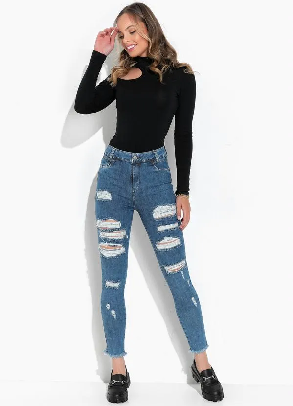 Sawary Jeans - Calça Jeans Azul em Jeans 3