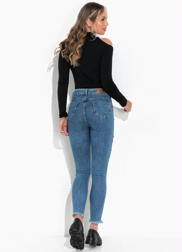 Sawary Jeans - Calça Jeans Azul em Jeans 4
