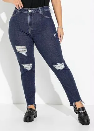 Sawary Jeans - Calça Jeans Azul Escuro Cigarrete - SAWARY JEANS