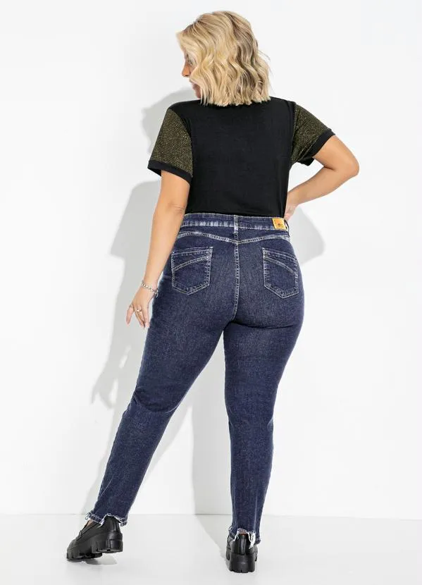 Sawary Jeans - Calça Jeans Azul Escuro Cigarrete 4