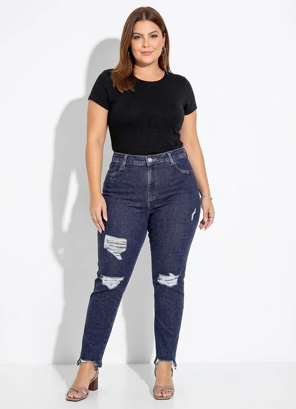 Sawary Jeans - Calça Jeans Azul Escuro Cigarrete 5