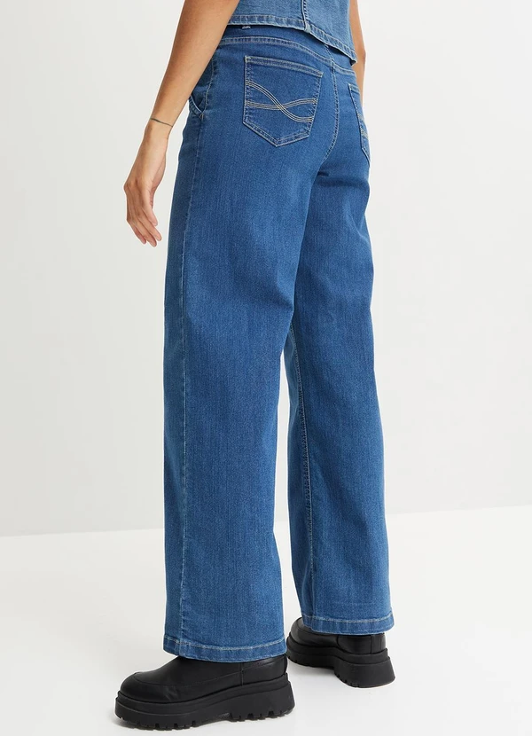 bonprix - Calça Jeans Azul Escuro em Jeans 4