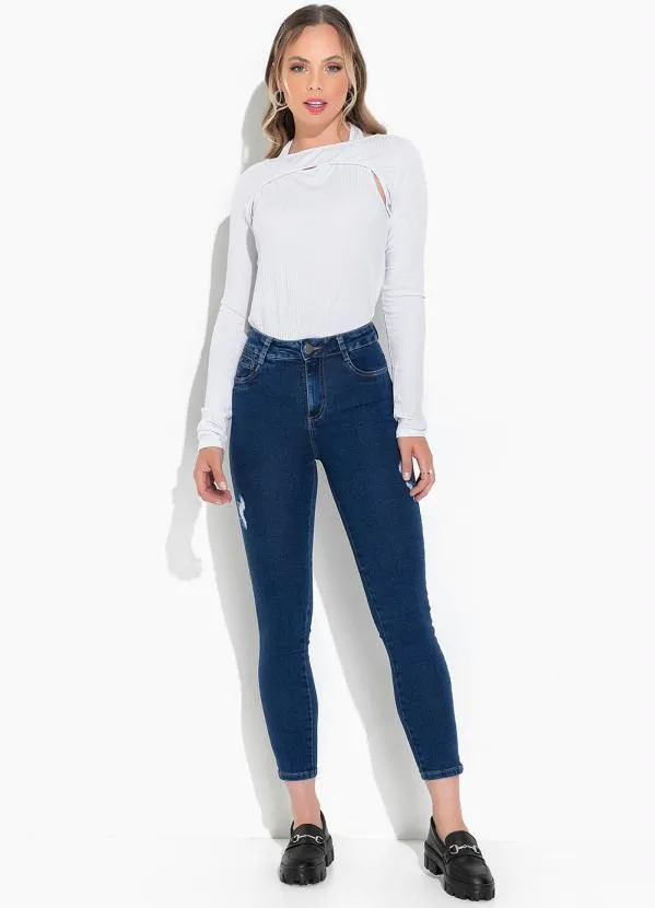Sawary Jeans - Calça Jeans Azul Escuro em Jeans 3