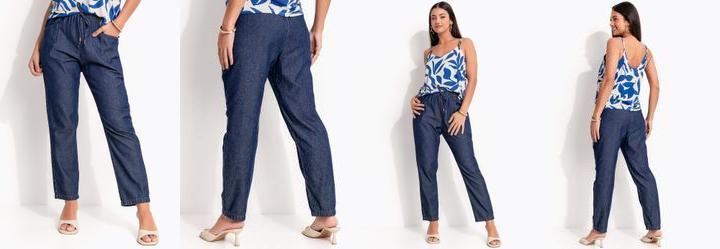Cala Jeans Azul Escuro em Jeans