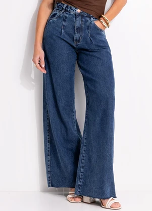 Quintess - Calça Jeans Azul Escuro em Jeans - QUINTESS