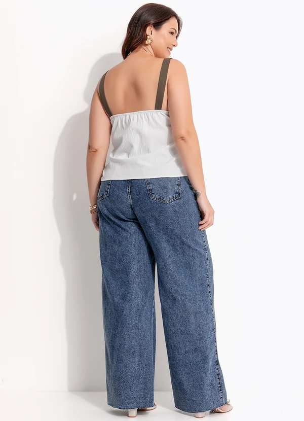 Quintess - Calça Jeans Azul Escuro em Jeans 1