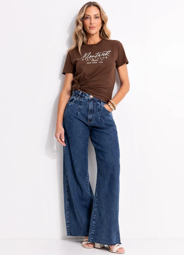 Quintess - Calça Jeans Azul Escuro em Jeans 10