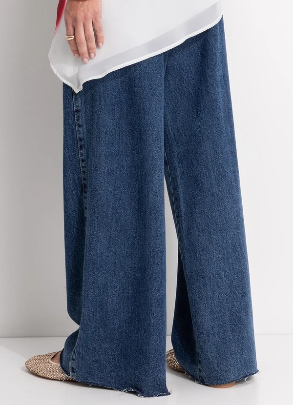 Quintess - Calça Jeans Azul Escuro em Jeans 8