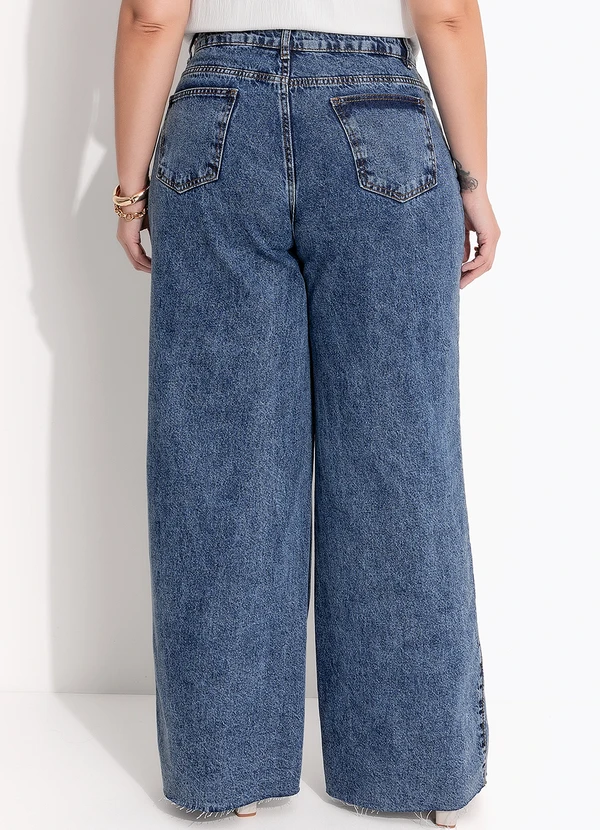 Quintess - Calça Jeans Azul Escuro em Jeans 3