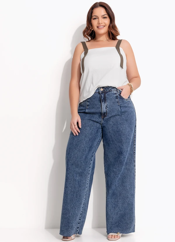 Quintess - Calça Jeans Azul Escuro em Jeans 2