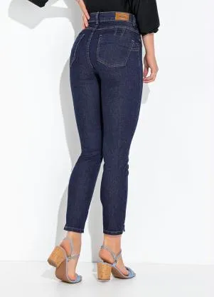Sawary Jeans - Calça Jeans Azul Escuro Levanta Bumbum Cigarrete - SAWARY JEANS