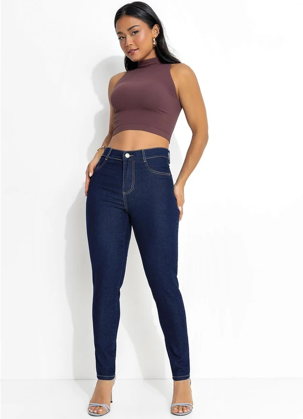 Sawary Jeans - Calça Jeans Azul Escuro Skinny 3