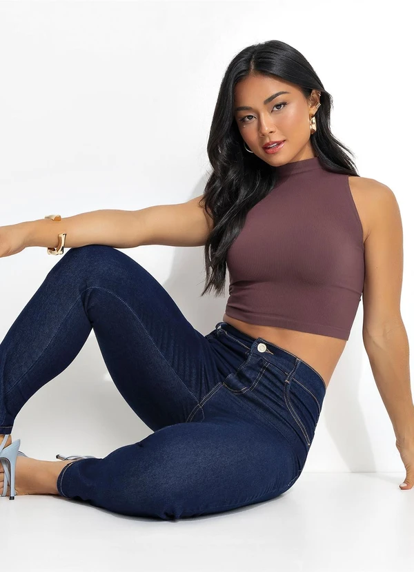 Sawary Jeans - Calça Jeans Azul Escuro Skinny 5