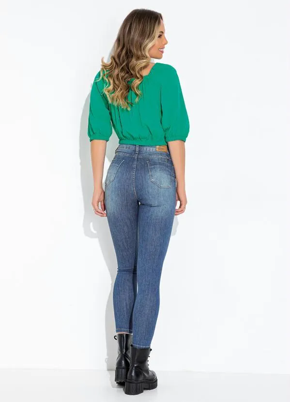 Sawary Jeans - Calça Jeans Azul Super Lipo Cigarrete 4