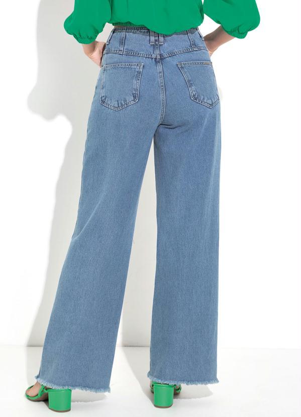 Sawary Jeans - Calça Jeans Azul Wide Leg 2