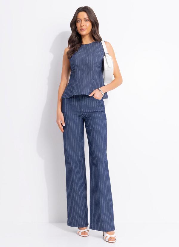 Colcci Jeans - Calça Jeans Berlim Stretch Listrada Cj Azul