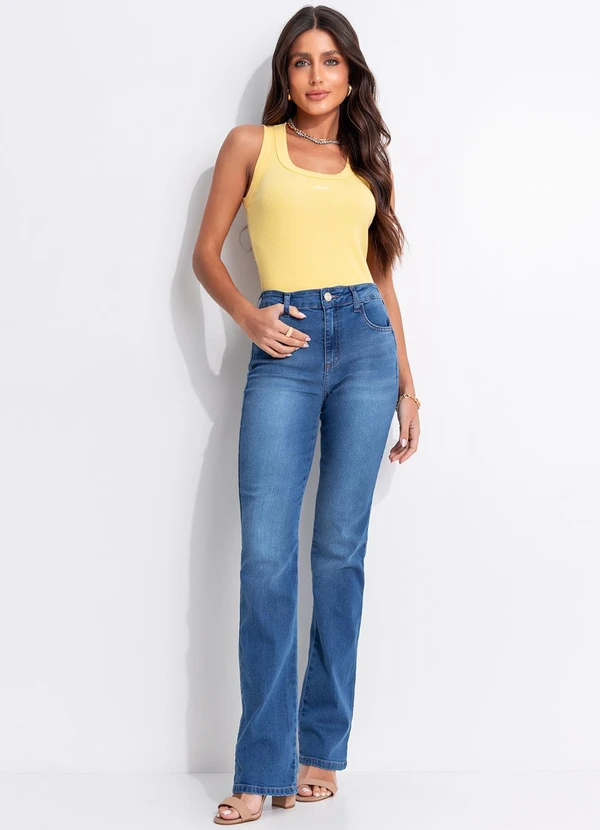 Colcci - Calça Jeans Bia Reta Azul 3