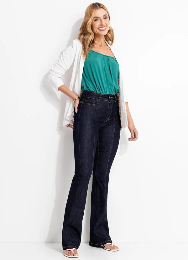 Sawary Jeans - Calça Jeans Boot Cut Azul 8