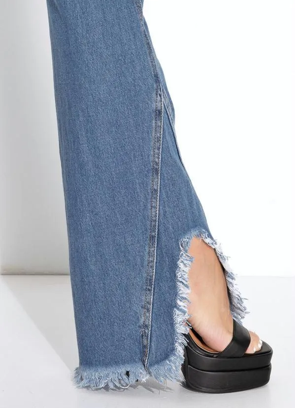 Sawary Jeans - Calça Jeans Boot Cut com Barra Desfiada Sawary 3