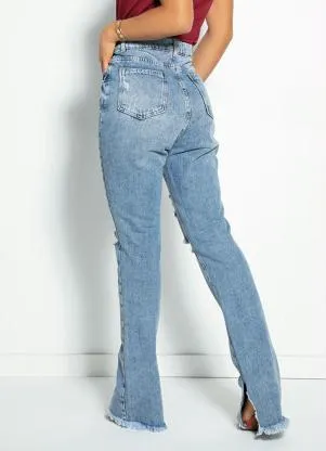 Sawary Jeans - Calça Jeans Boot Cut com Destroyed Sawary - SAWARY JEANS