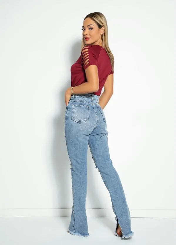 Sawary Jeans - Calça Jeans Boot Cut com Destroyed Sawary 5