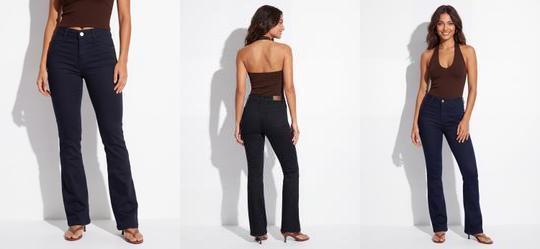 Cal�a Jeans Boot Cut Preto