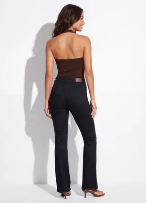 Sawary Jeans - Calça Jeans Boot Cut Preto - SAWARY JEANS