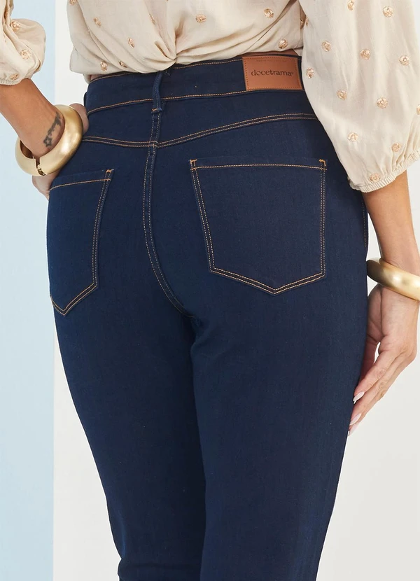 Doce Trama - Calça Jeans Brisa Cintura Alta Skinny Azul 9