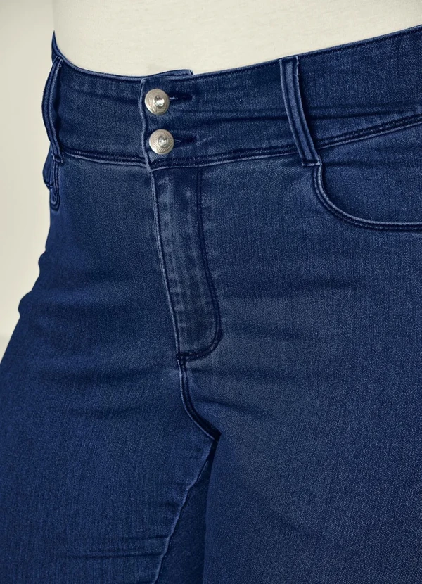 bonprix - Calça Jeans Capri Azul Escuro 10