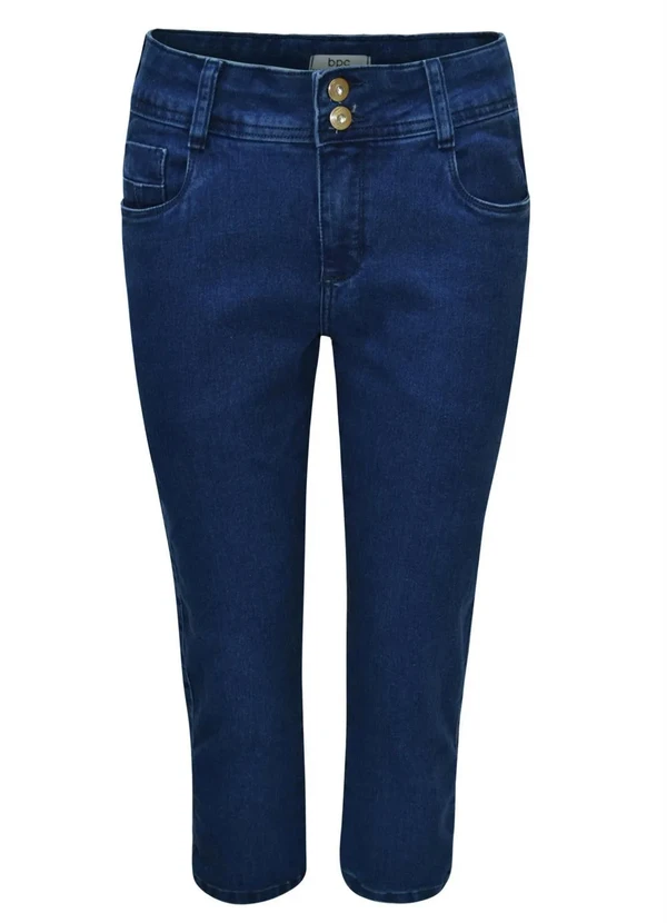 bonprix - Calça Jeans Capri Azul Escuro 13
