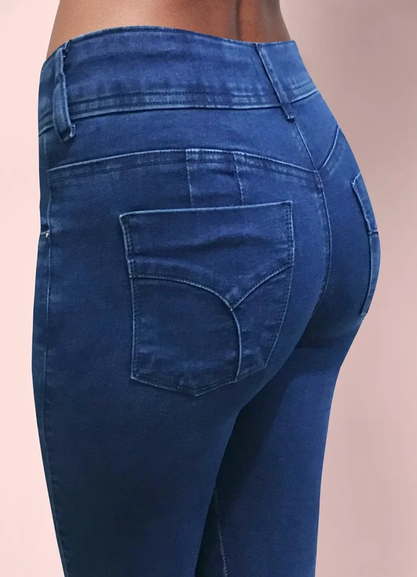 bonprix - Calça Jeans Capri Azul Escuro 4