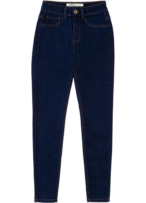 Malwee - Calça Jeans Cigarrete Azul Escuro
