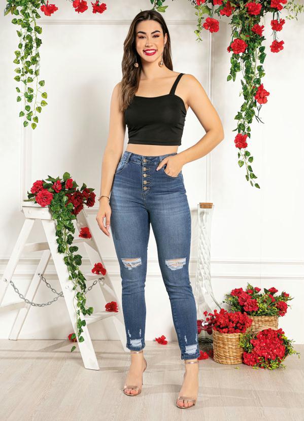 Sawary Jeans - Calça Jeans Cigarrete com Bolsos Sawary 3