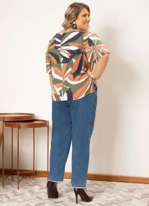 Quintess - Calça Jeans Cintura Alta e Barra Desfiada - QUINTESS